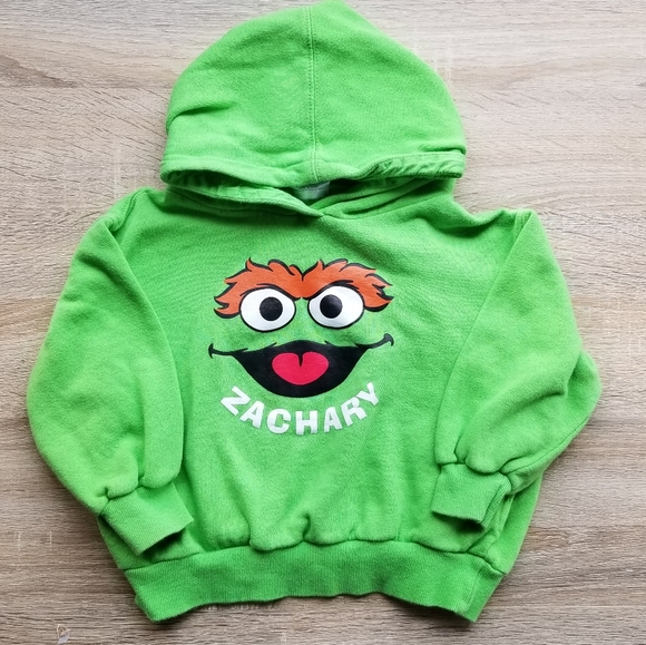 "Zachary" ln Sesame Street personalized Oscar hoodie 3T - Picture 7 of 9